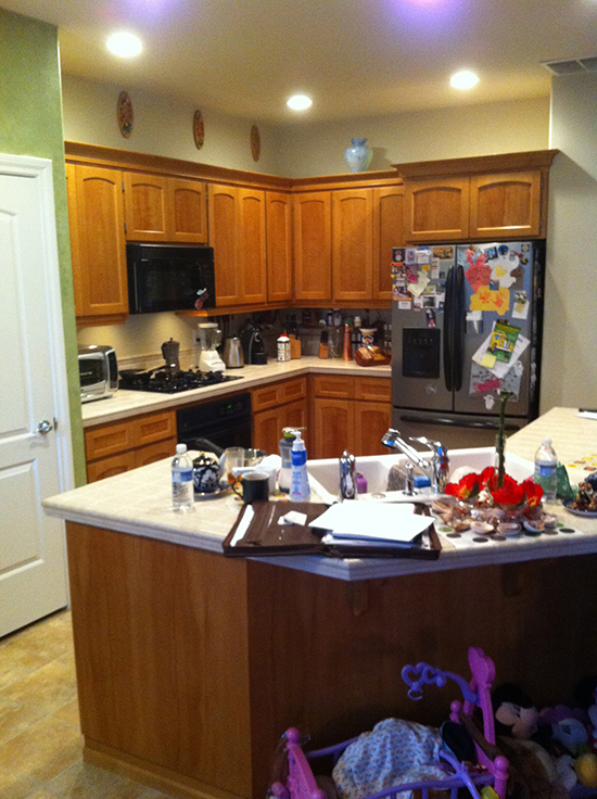 Before and after photo kitchen remodel
